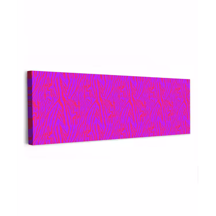 Zebra - Neon - Roze - Paars canvas 2cm klein 828 -z3d