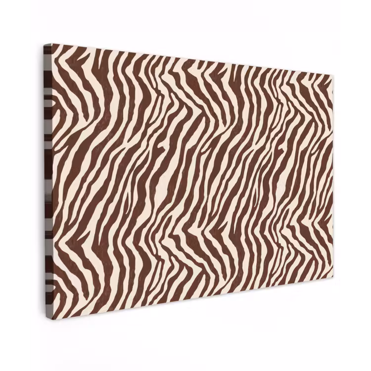 Zebra - Patroon - Zwart - Wit canvas 2cm klein 34 -z3d