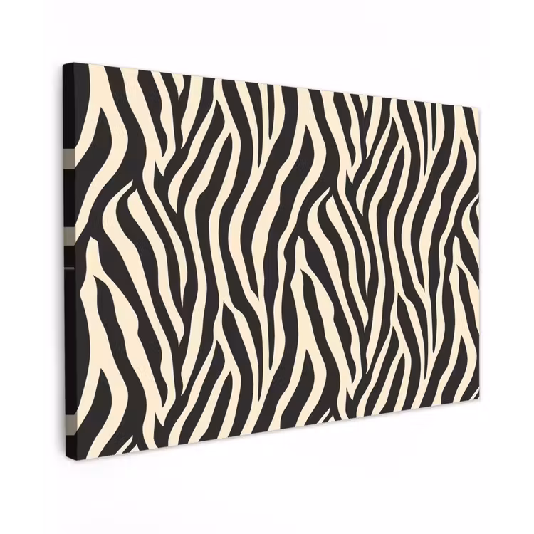 Zebra - Print - Klassiek - Zwart canvas 2cm klein 34 -z3d