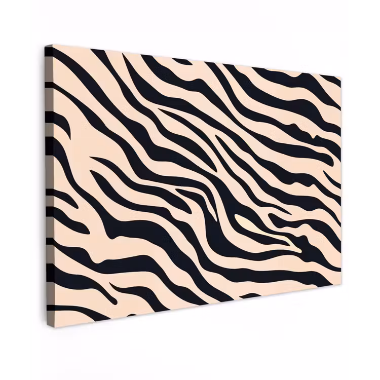 Zebraprint - Dynamisch - Roze canvas 2cm klein -z3d