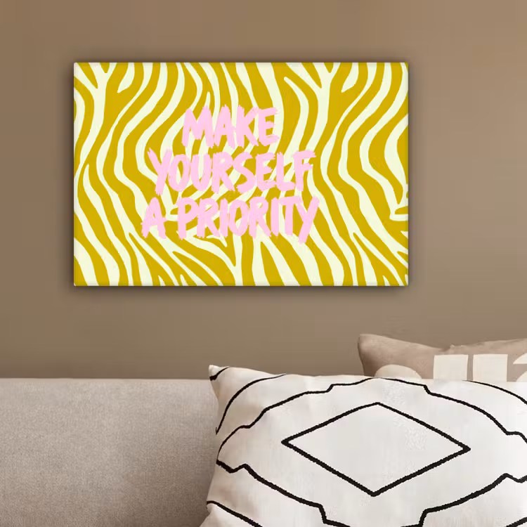 Zebraprint - Priority - Roze canvas 2cm klein -sfeer3