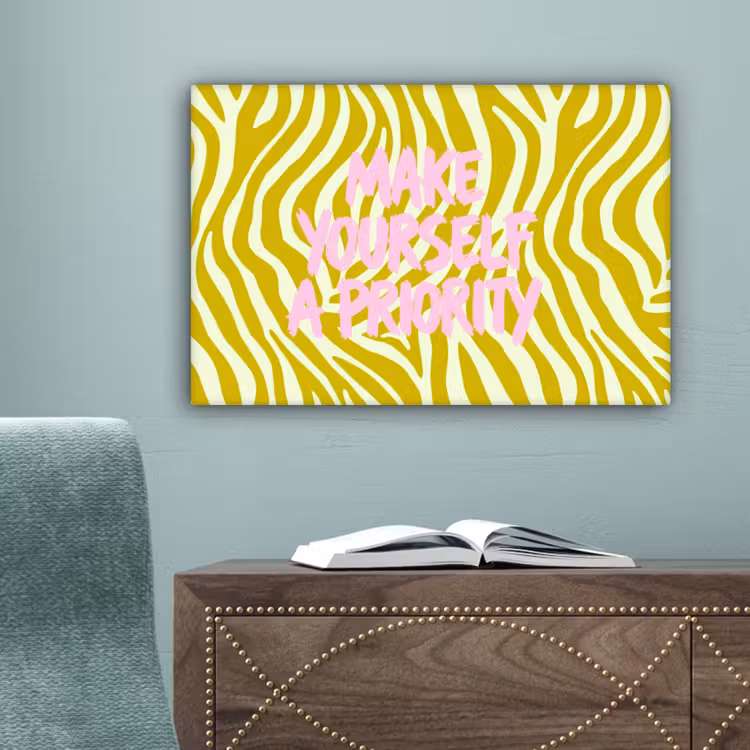 Zebraprint - Priority - Roze canvas 2cm klein -sfeer4