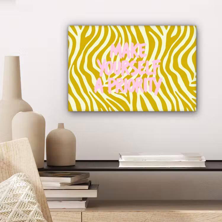 Zebraprint - Priority - Roze canvas 2cm klein -sfeer6