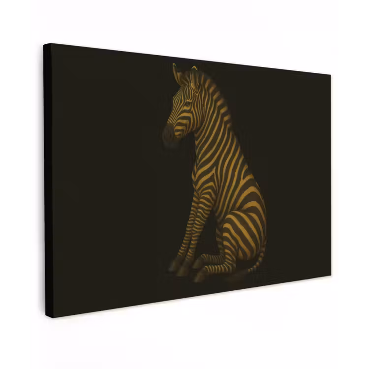 Zebra - Strepen - Goud canvas 2cm klein -z3d