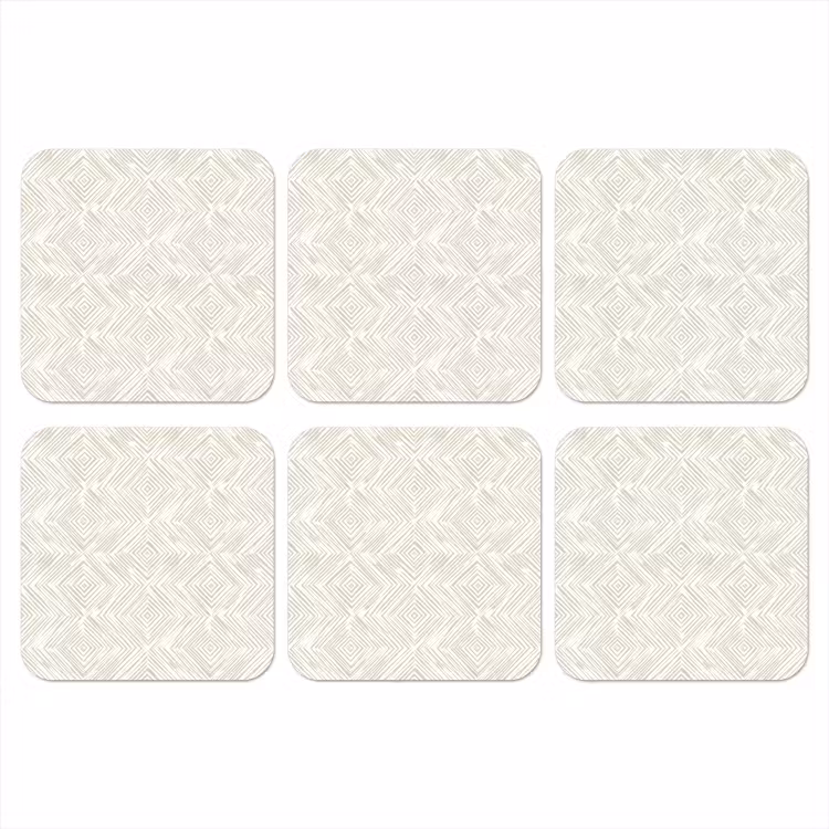 Abstract - Ruiten - Beige onderzetter kurk middel 366 -3d