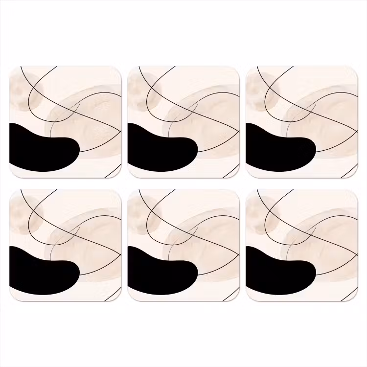 Coaster - Abstract - Forms - Art - Abstract - Vormen - Kunst onderzetter kurk middel