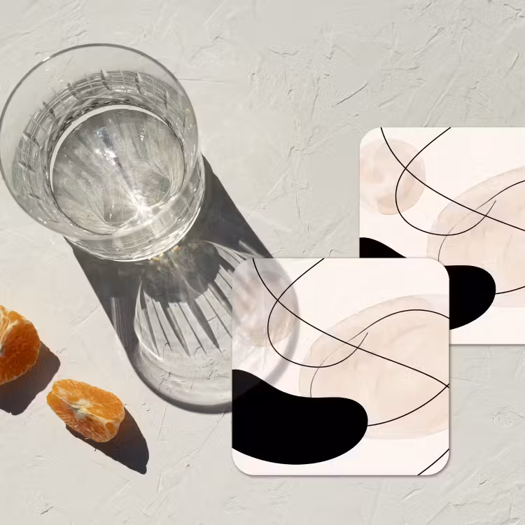 Coaster - Abstract - Forms - Art - Abstract - Vormen - Kunst onderzetter kurk middel