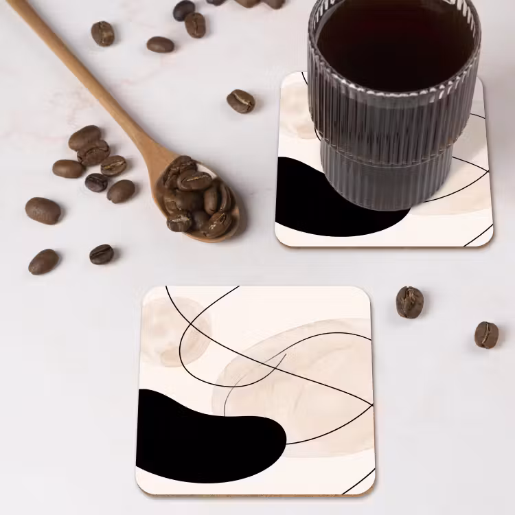 Coaster - Abstract - Forms - Art - Abstract - Vormen - Kunst onderzetter kurk middel