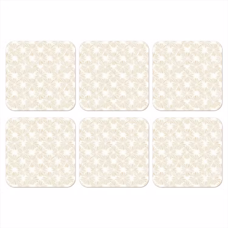 Abstract - Motief - Beige onderzetter kurk middel 366 -3d