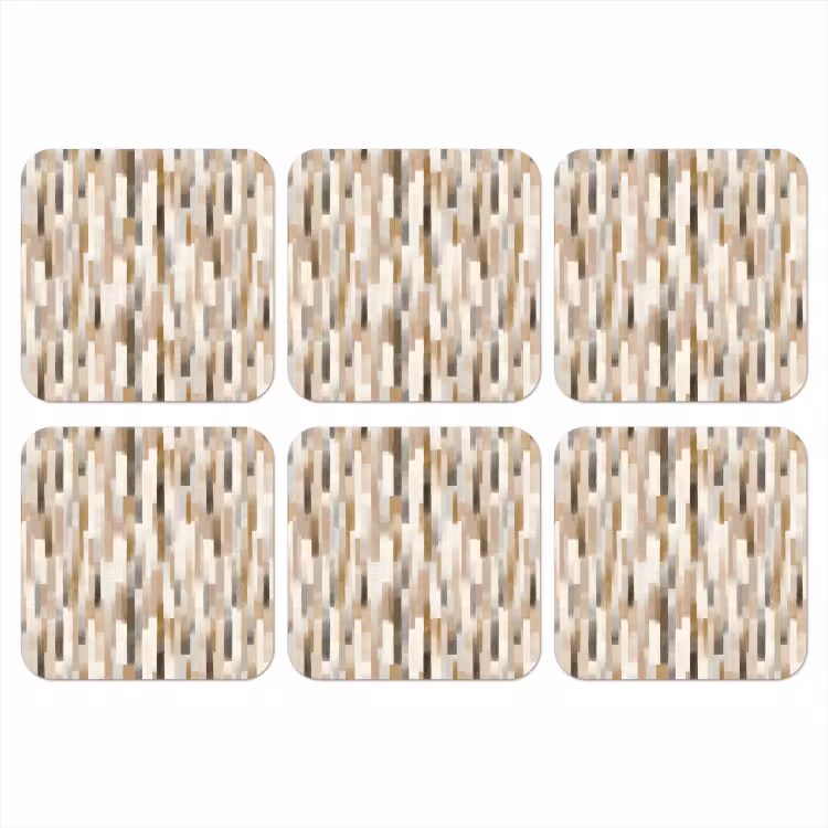 Abstract - Patroon - Kwaststreken onderzetter kurk middel 366 -3d