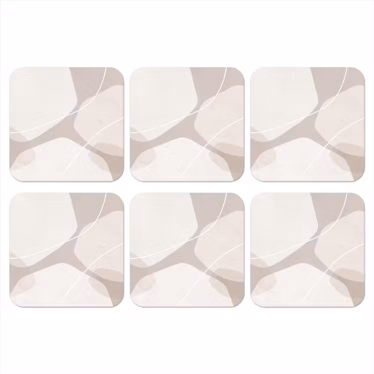 Coaster - Abstract - Shapes - Beige - Abstract - Vormen - Beige onderzetter kurk middel