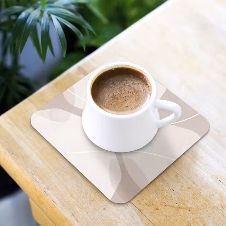 Coaster - Abstract - Shapes - Beige - Abstract - Vormen - Beige onderzetter kurk middel