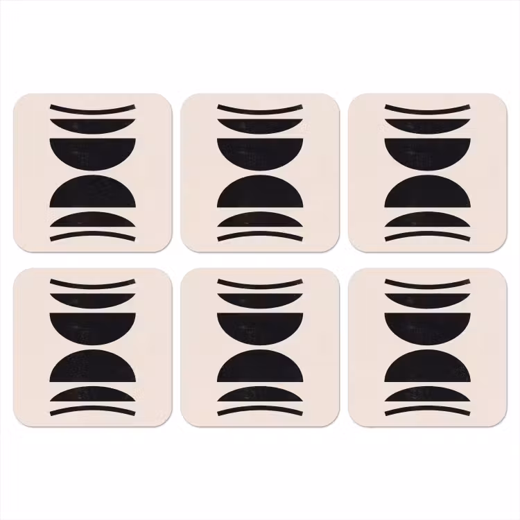 Coaster - Abstract - Shapes - Black - Abstract - Vormen - Zwart onderzetter kurk middel