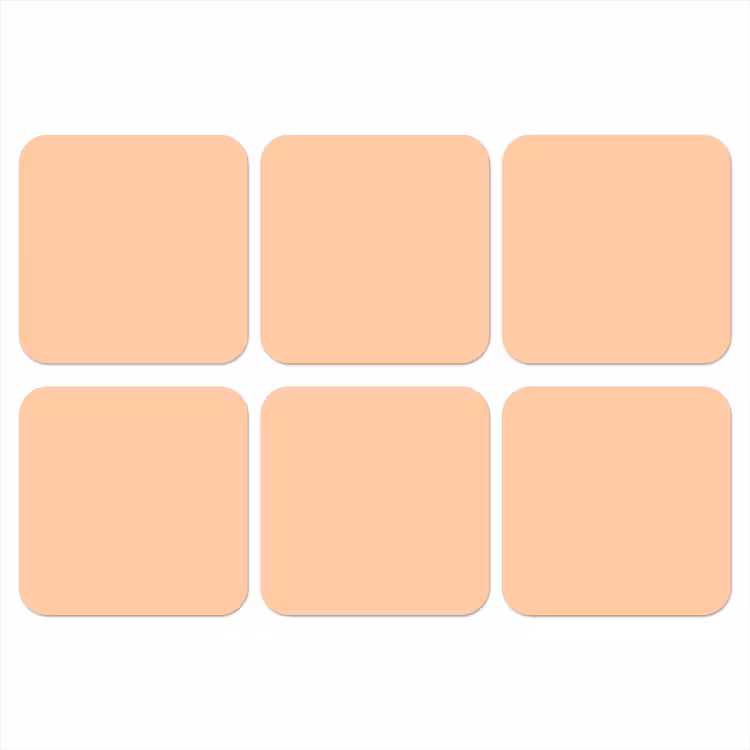 Apricot - Blush - Nude onderzetter kurk middel 366 -3d