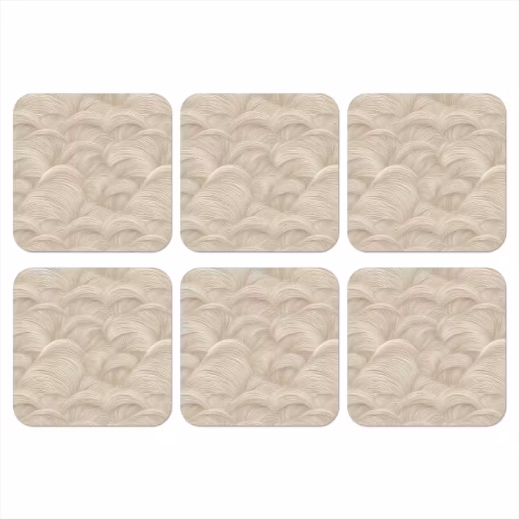 Bogen - Patroon - Beige onderzetter kurk middel 366 -3d