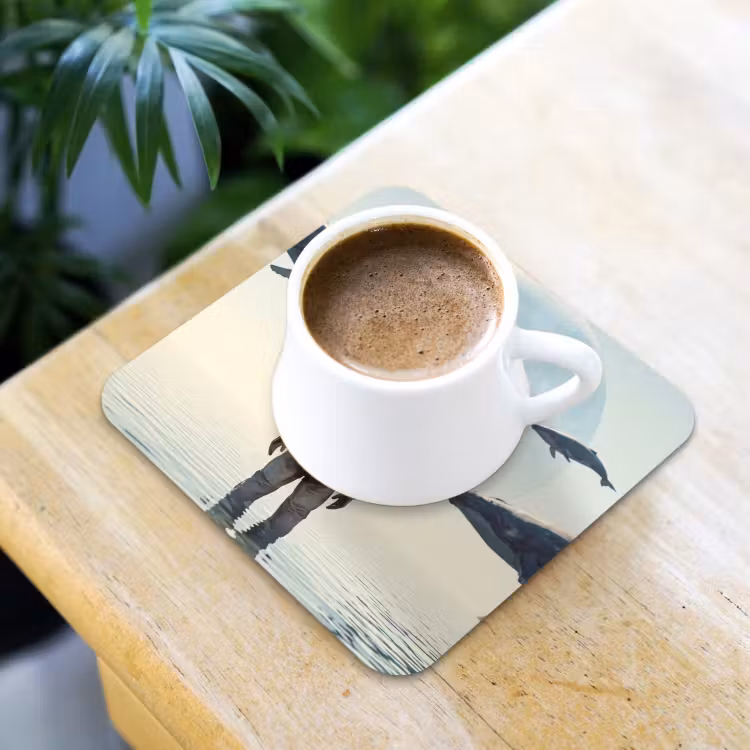Coaster - Astronaut - Whale - Fantasy - Ruimtevaarder - Walvis - Fantasie onderzetter kurk middel