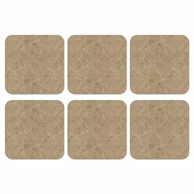 Beige - Marmer - Witte aders onderzetter kurk middel 366 -3d