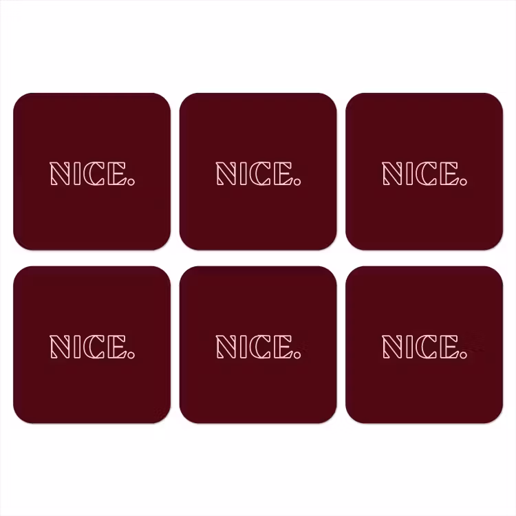 Bordeaux - Nice - minimalistisch onderzetter kurk middel -3d