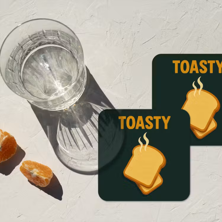 Brood - Tosti - Groen - Minimalistisch onderzetter kurk middel -sfeer4