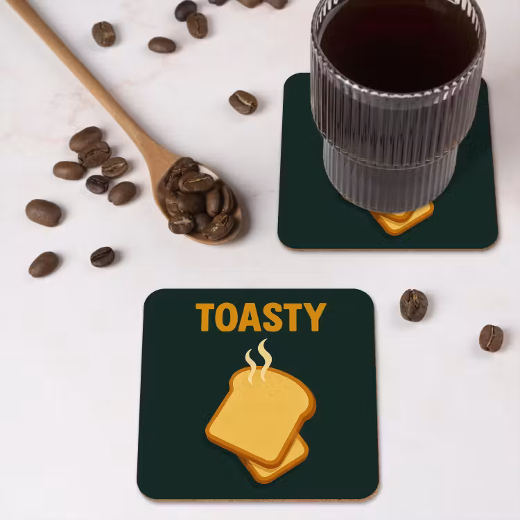 Brood - Tosti - Groen - Minimalistisch onderzetter kurk middel -sfeer2