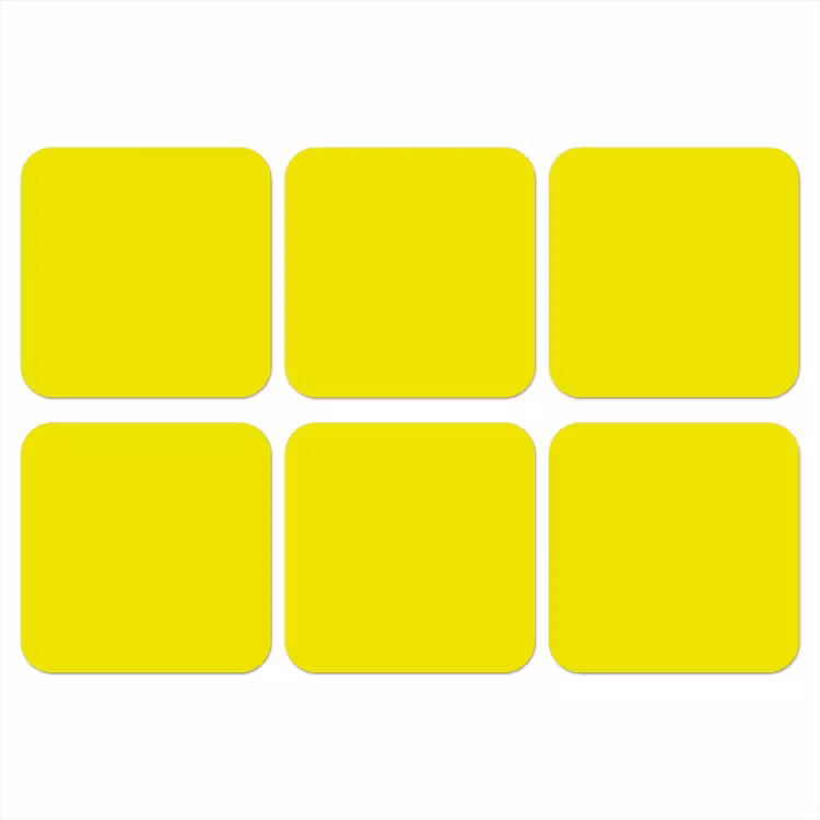 Bright - Canary - Geel onderzetter kurk middel 366 -3d