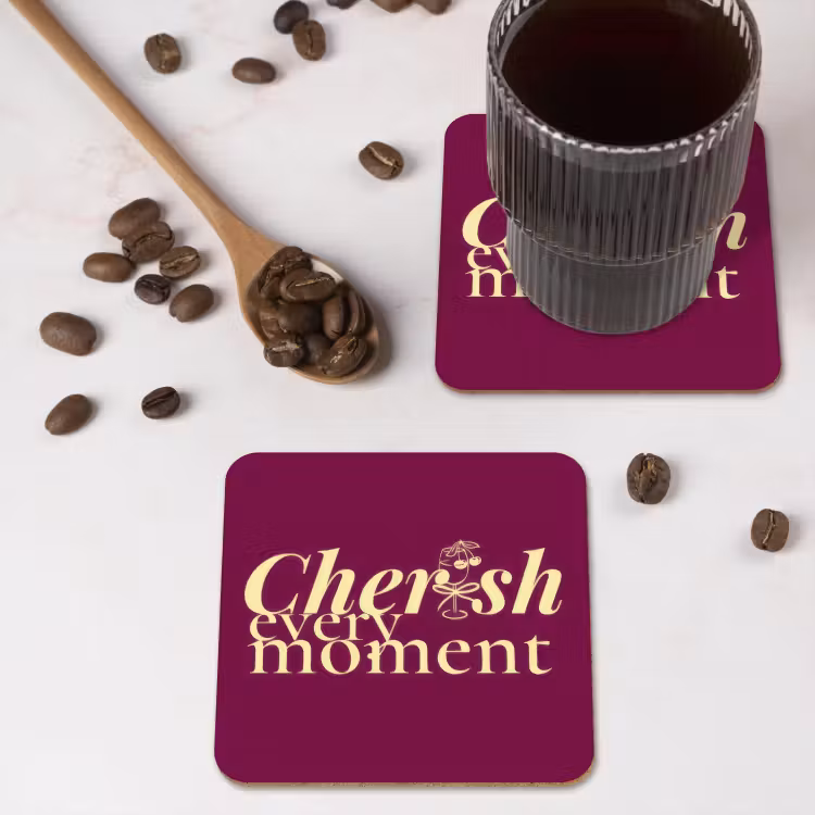 Cherish every moment - Cocktailglas - Bordeaux onderzetter kurk middel -sfeer2