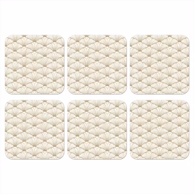 Klassiek - Art - Beige onderzetter kurk middel 366 -3d