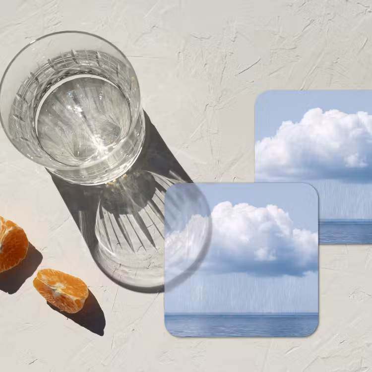 Coaster - Cloud - Rain - Nature - Wolk - Regen - Natuur onderzetter kurk middel