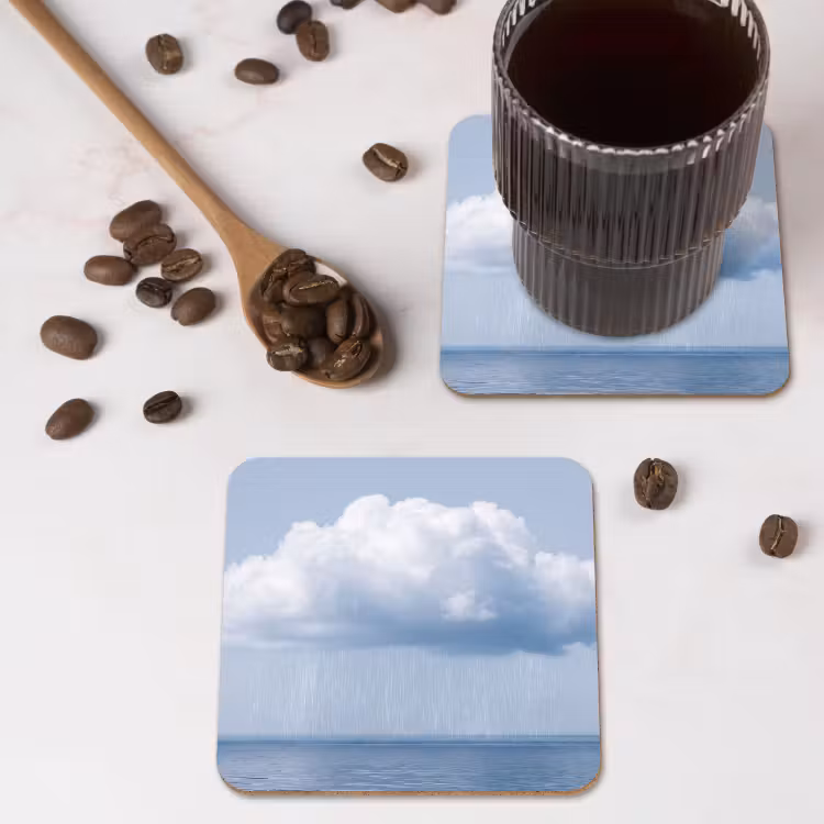 Coaster - Cloud - Rain - Nature - Wolk - Regen - Natuur onderzetter kurk middel