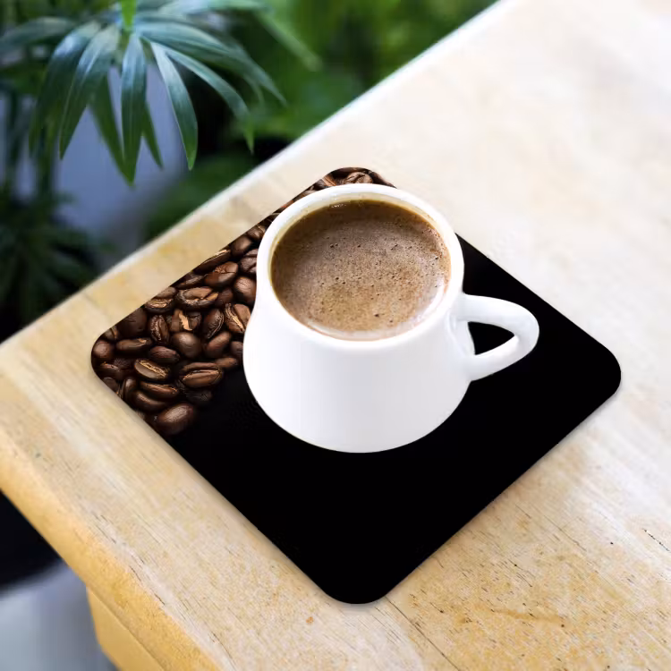 Koffiebonen - Zwart - Eenvoudig onderzetter kurk middel -sfeer5