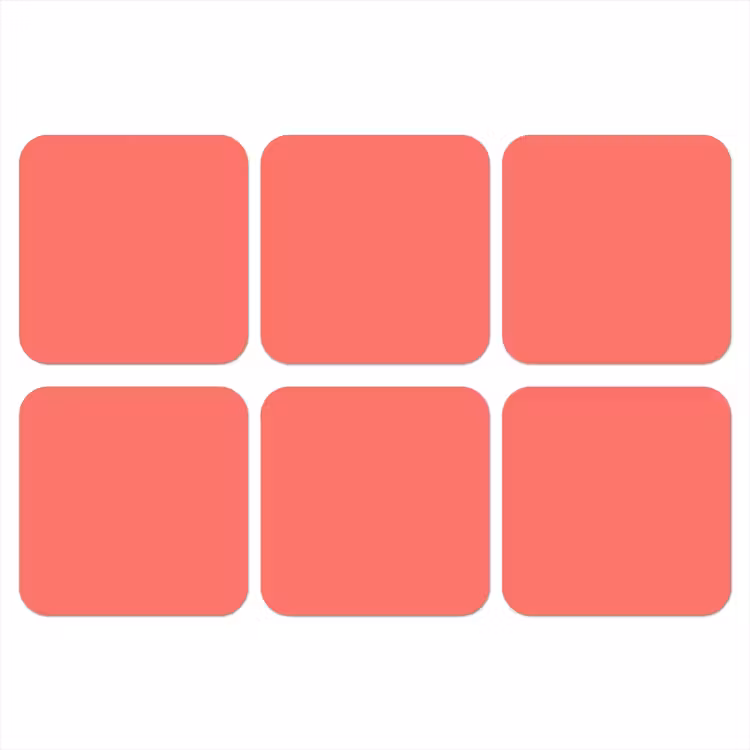 Coral - Punch - Koraal onderzetter kurk middel 366 -3d