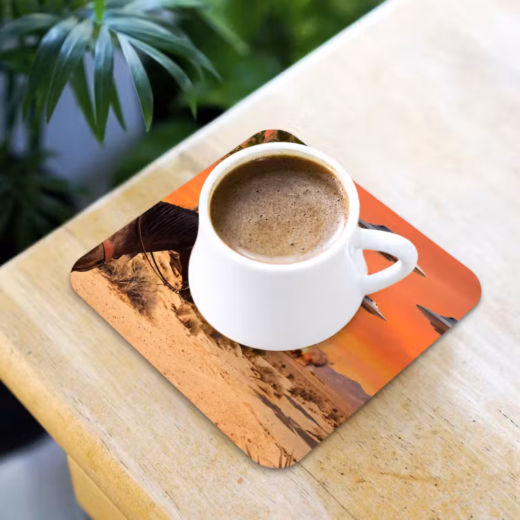 Coaster - Cowboy - Horse - Desert - Cowboy - Paard - Woestijn onderzetter kurk middel