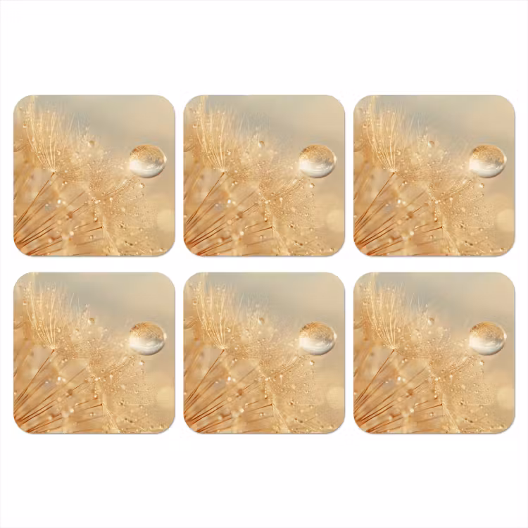 Paardenbloem - Water - Natuur - Planten - Modern onderzetter kurk middel -3d
