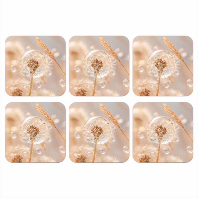 Paardenbloem - Water - Natuur - Stilleven - Modern onderzetter kurk middel -3d