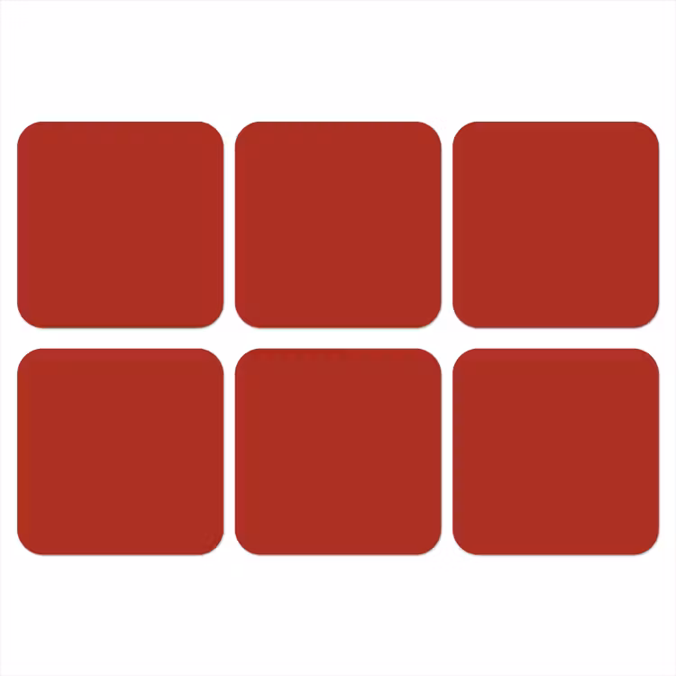 Deep - Crimson - Rood onderzetter kurk middel 366 -3d