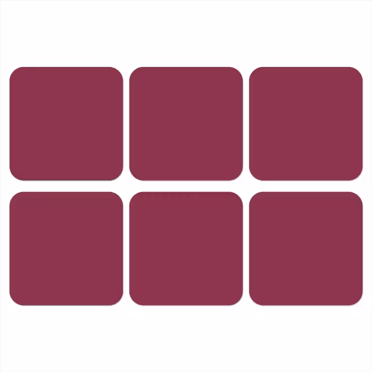 Deep - Rasberry - Rood onderzetter kurk middel 366 -3d