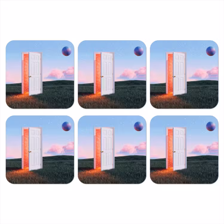 Coaster - Door - Fantasy - Space - Deur - Fantasie - Ruimte onderzetter kurk middel