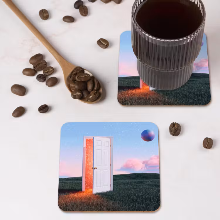 Coaster - Door - Fantasy - Space - Deur - Fantasie - Ruimte onderzetter kurk middel