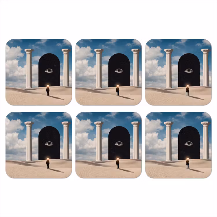Coaster - Dream - Desert - Eye - Droom - Woestijn - Oog onderzetter kurk middel
