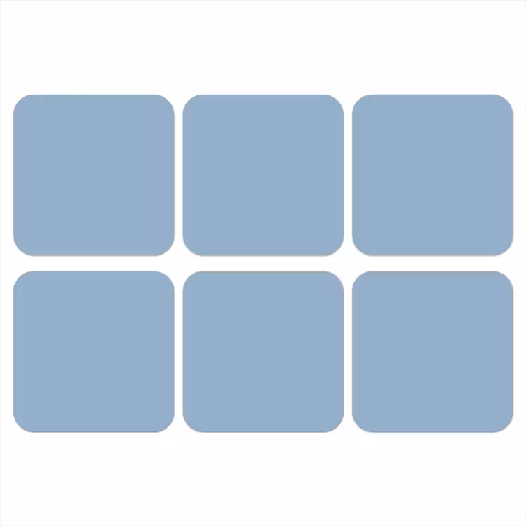 Dusty - Denim - Blauw onderzetter kurk middel 366 -3d