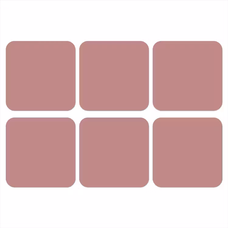 Dusty - Rose - Roze onderzetter kurk middel 366 -3d