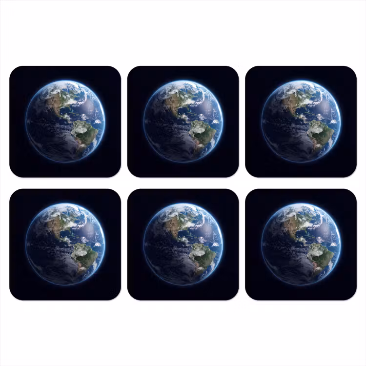 Coaster - Earth - Space - Cosmos - Aarde - Ruimte - Kosmos onderzetter kurk middel