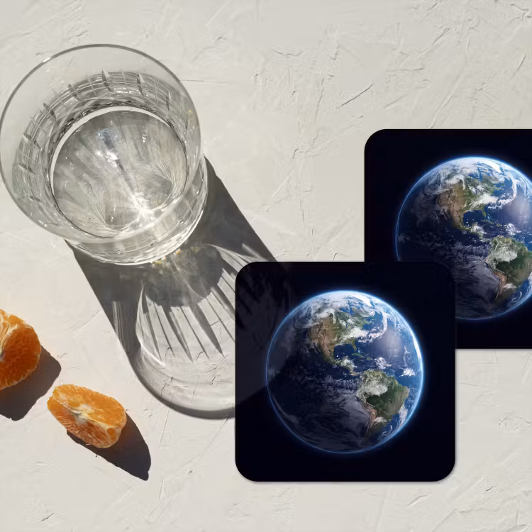 Coaster - Earth - Space - Cosmos - Aarde - Ruimte - Kosmos onderzetter kurk middel