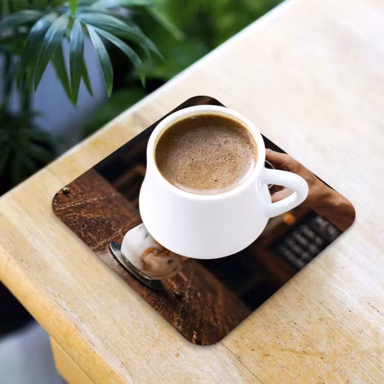 Espresso - Melk - Café onderzetter kurk middel -sfeer5