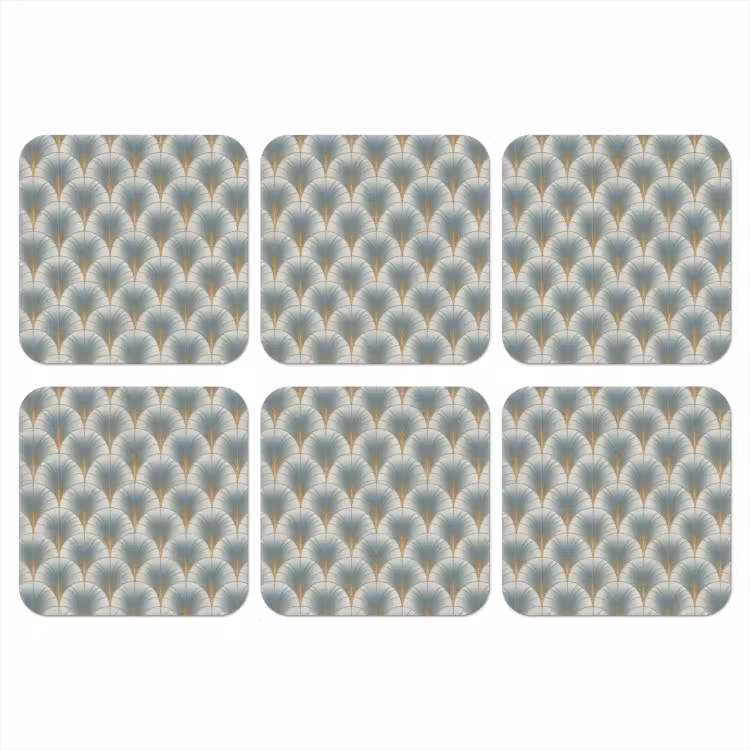 Waaier - Klassiek - Blauw onderzetter kurk middel 366 -3d