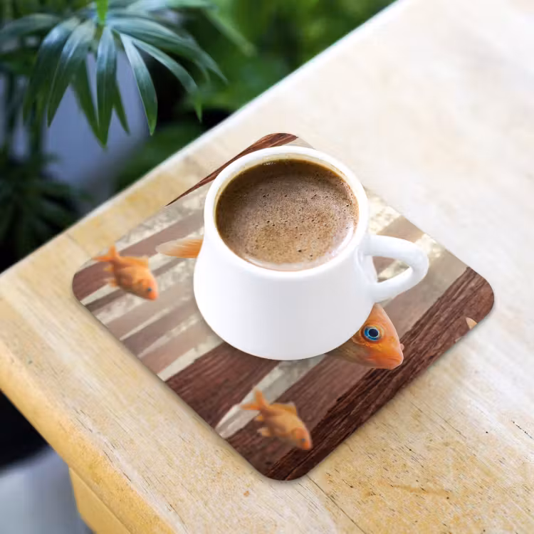 Coaster - Fish - Forest - Fantasy - Vis - Bos - Fantasie onderzetter kurk middel