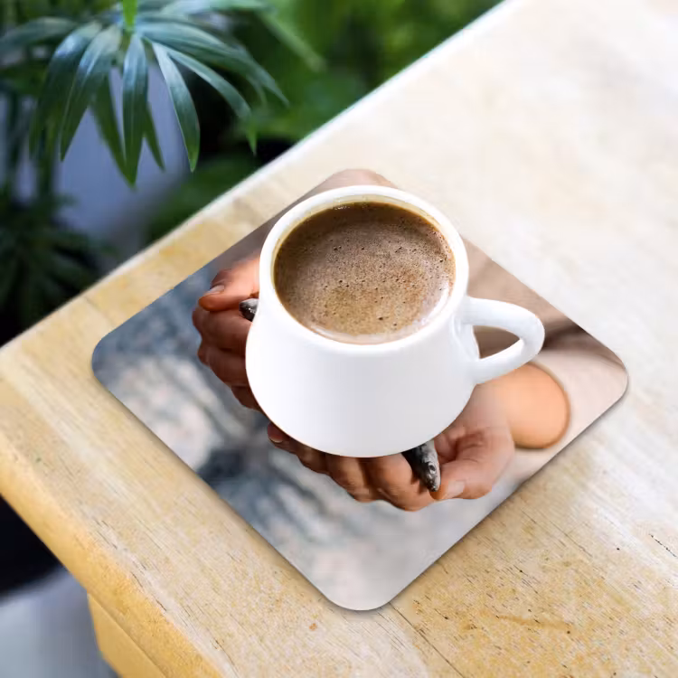 Coaster - Fish - Hands - Nature - Vis - Handen - Natuur onderzetter kurk middel