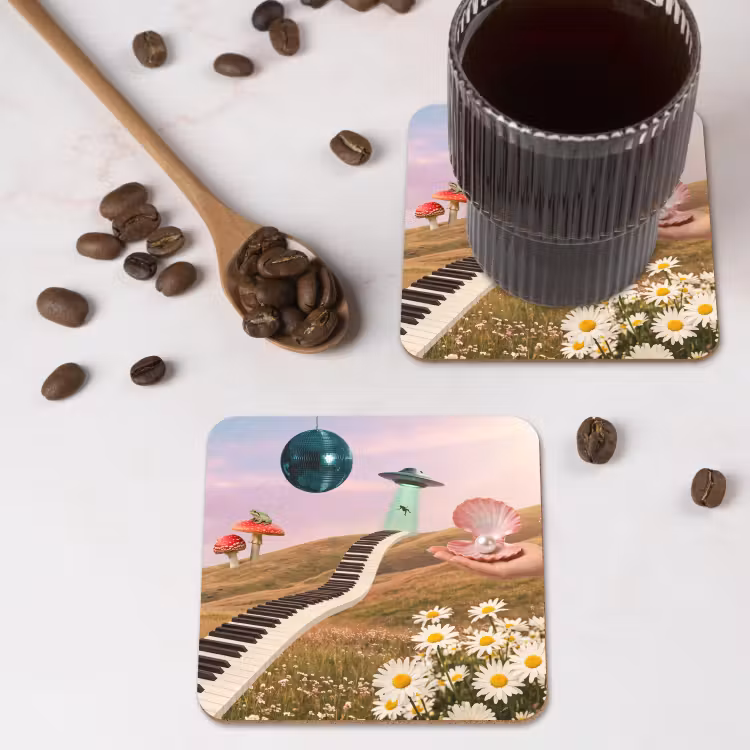 Coaster - Fish - Nature - Abstract - Vis - Natuur - Abstract onderzetter kurk middel