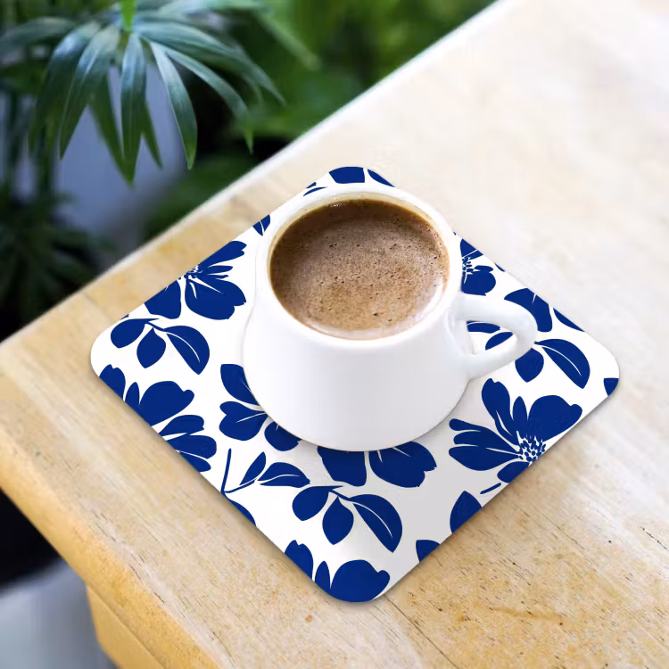 Floraal - Modern - Blauw onderzetter kurk middel 366 -sfeer5
