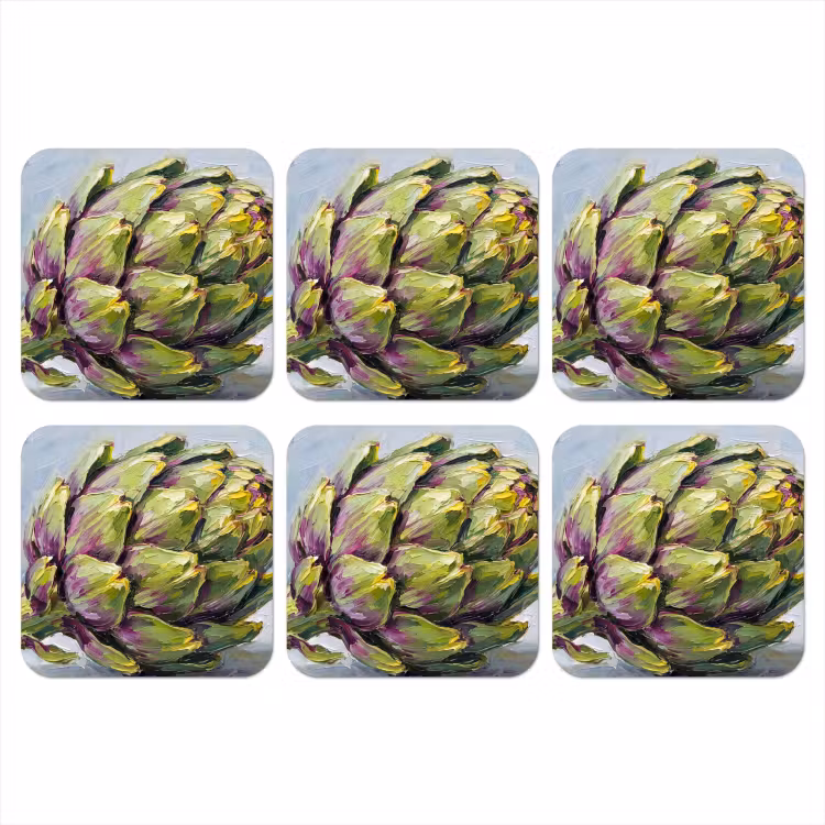 Coaster - Food - Artichoke - Modern - Eten - Artisjok - Modern onderzetter kurk middel
